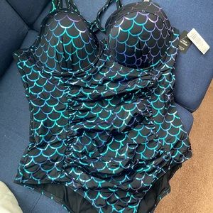 BNWT Torrid mermaid one piece swimsuit